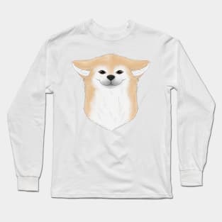 Shiba Akita dog head Long Sleeve T-Shirt